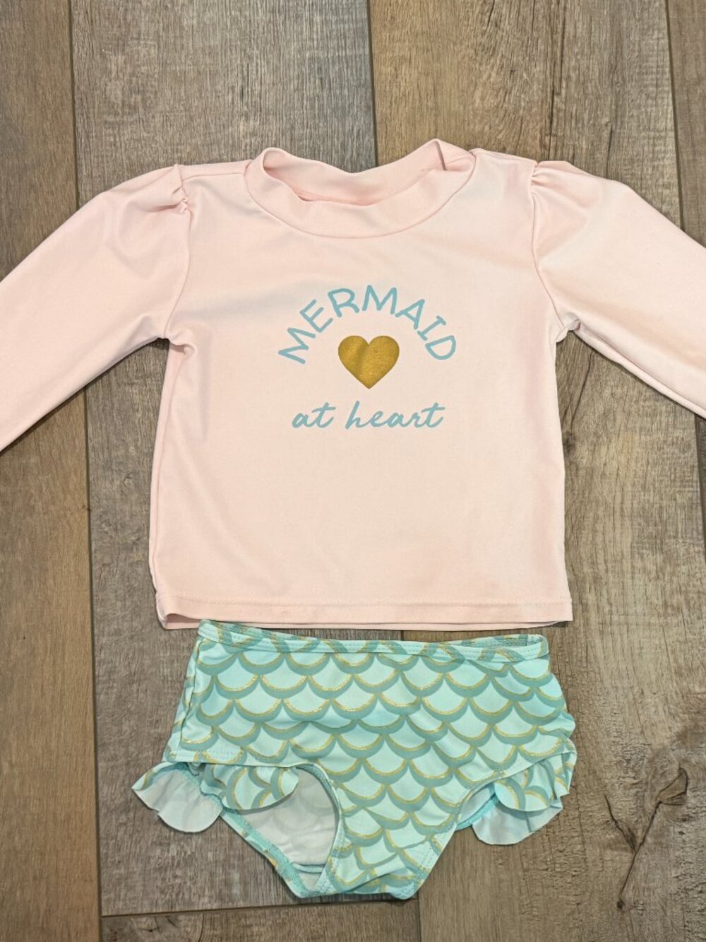 18m Mermaid Bathing Suit Swim Suit Two Piece Long Sleeve